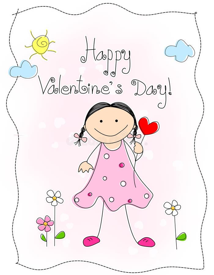 Tarjeta del día de tarjetas del día de San Valentín ilustración del vector Tarjeta del día de tarjetas del día de San Valentín ilustración del vector