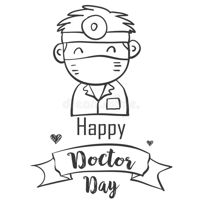  Tarjeta Del Estilo De La Celebración Del Día Del Doctor Ilustración del Vector