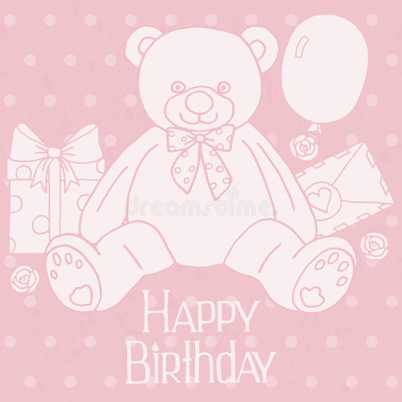 Tarjeta del feliz cumpleaños stock de ilustración Tarjeta del feliz cumpleaños stock de ilustración