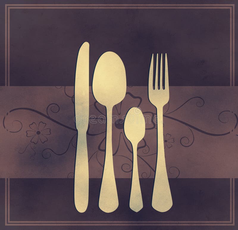 Menú o carta de restaurante stock de ilustración