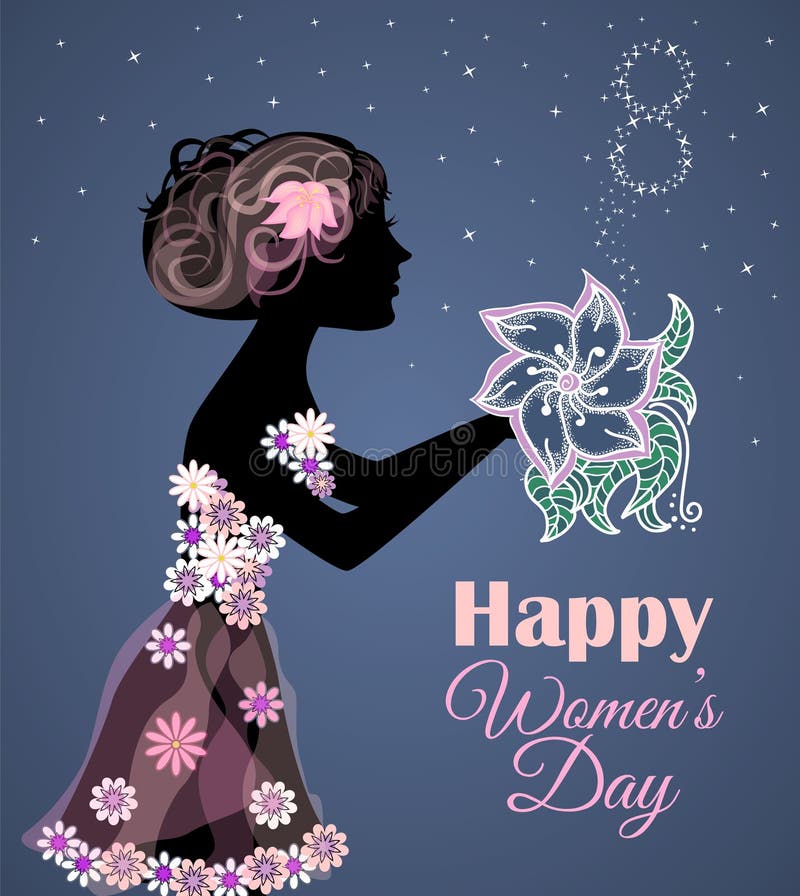 Tarjeta o bandera de felicitación del vector para el 8 de marzo Día de las mujeres felices Diseño para el día de las mujeres inte libre illustration Tarjeta o bandera de felicitación del vector para el 8 de marzo Día de las mujeres felices Diseño para el día de las mujeres inte libre illustration