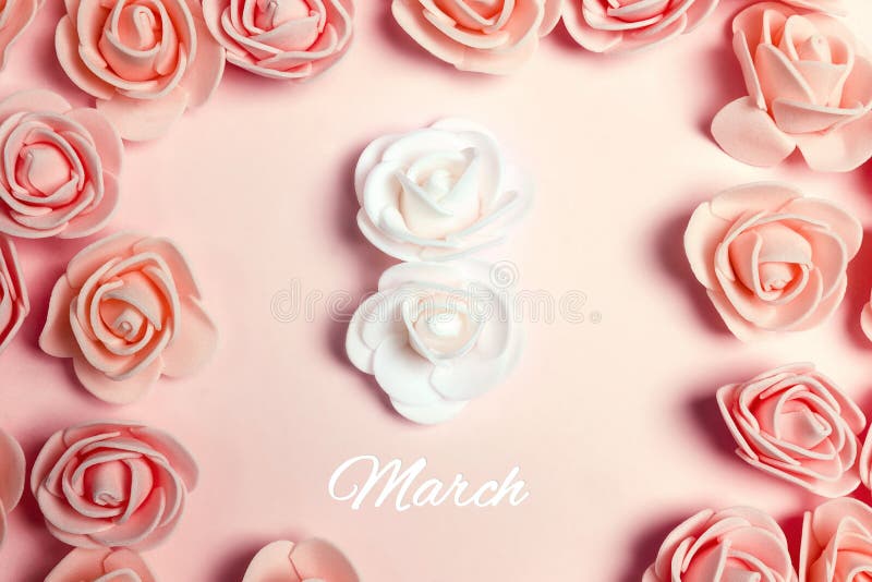 Tarjeta Para Mujer Internacional Del Día Con Flores De Color Rosa, En Forma De Ocho En El Fondo Rosado Foto de archivo - Imagen de forma, enhorabuena: 173918764 Tarjeta Para Mujer Internacional Del Día Con Flores De Color Rosa, En Forma De Ocho En El Fondo Rosado Foto de archivo - Imagen de forma, enhorabuena: 173918764