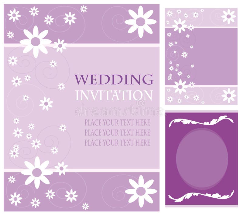 Tarjetas de la invitación de la boda stock de ilustración Tarjetas de la invitación de la boda stock de ilustración