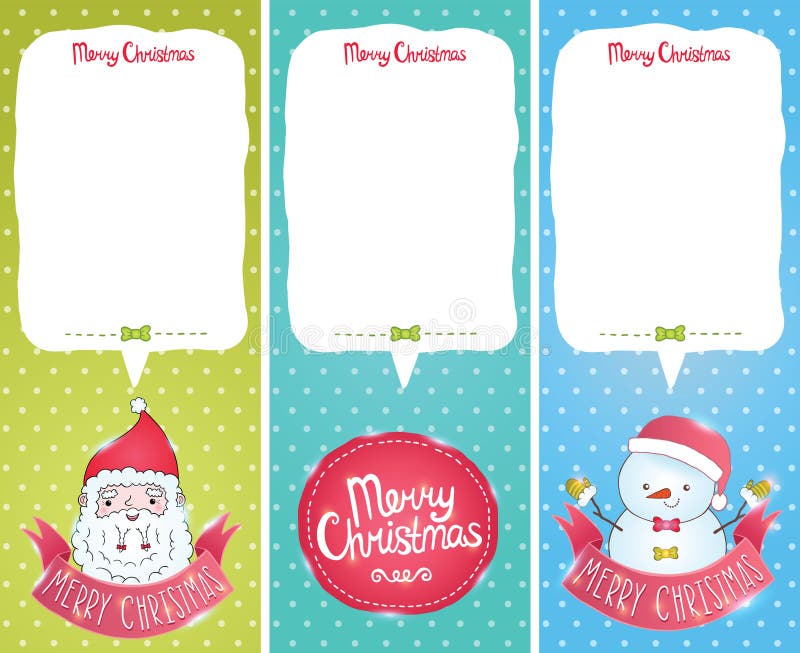 Tarjetas de Navidad con Santa Claus, muñeco de nieve libre illustration Tarjetas de Navidad con Santa Claus, muñeco de nieve libre illustration