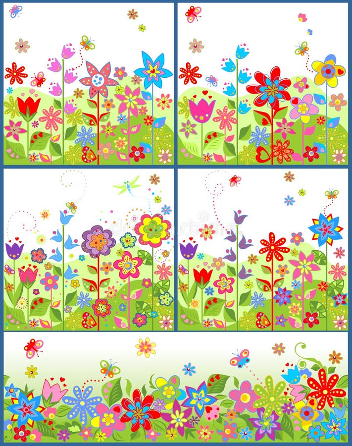 Tarjetas inconsútiles divertidas ilustración del vector Tarjetas inconsútiles divertidas ilustración del vector