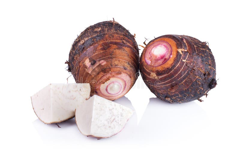 Taro en el fondo blanco fotos de archivo libres de regalías