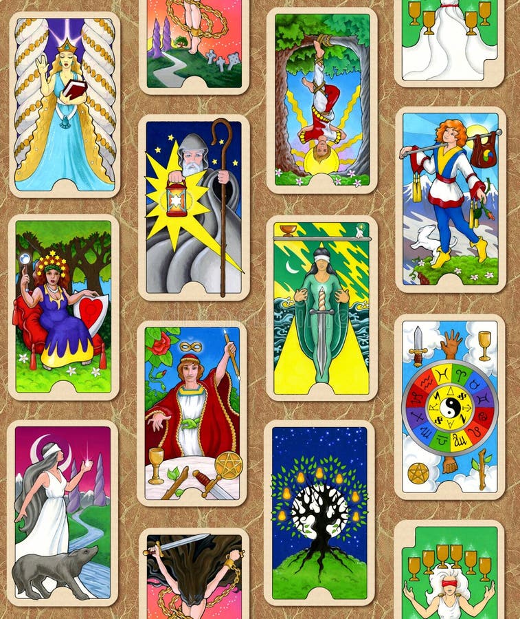 Tarot Tapete stockfotografie Tarot Tapete stockfotografie