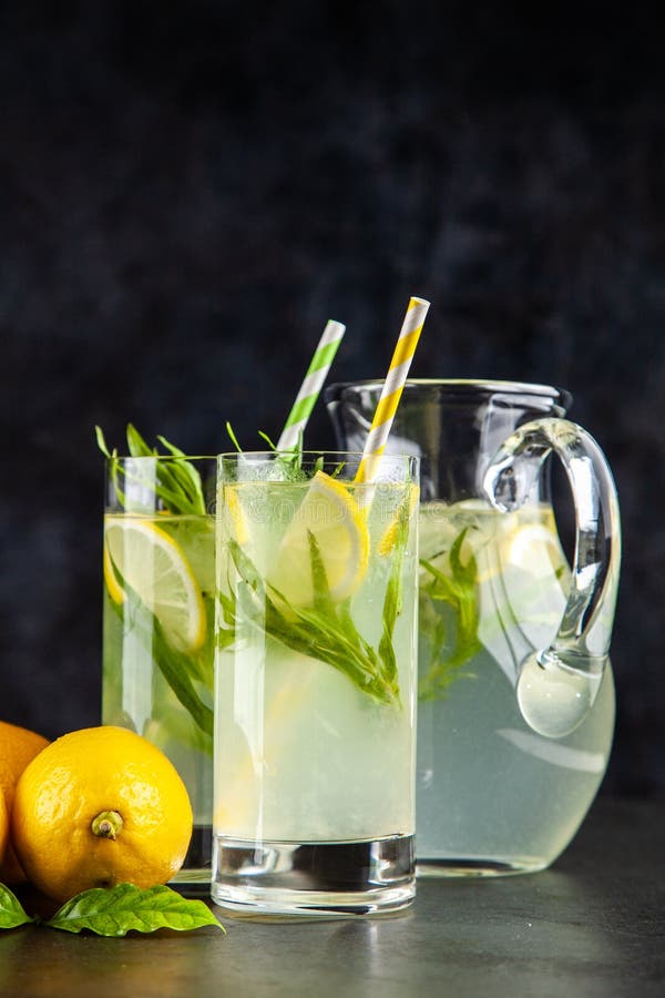 Tarragon lemonade drink stock image. Image of healthy - 120971851