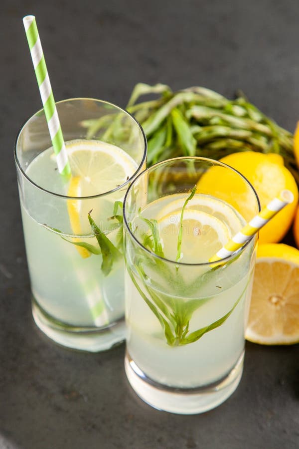 Tarragon lemonade drink stock photo. Image of natural 125216652