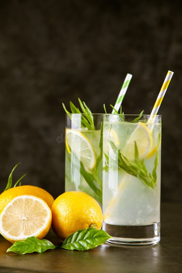 Tarragon lemonade drink stock photo. Image of juice 122034454