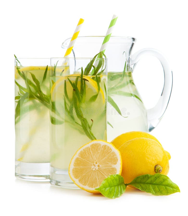 Tarragon lemonade drink stock image. Image of slice 120401683