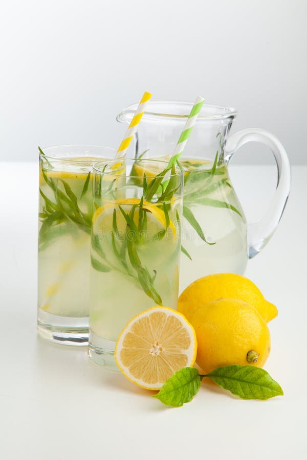 Tarragon lemonade drink stock image. Image of leaf, pile 125216795
