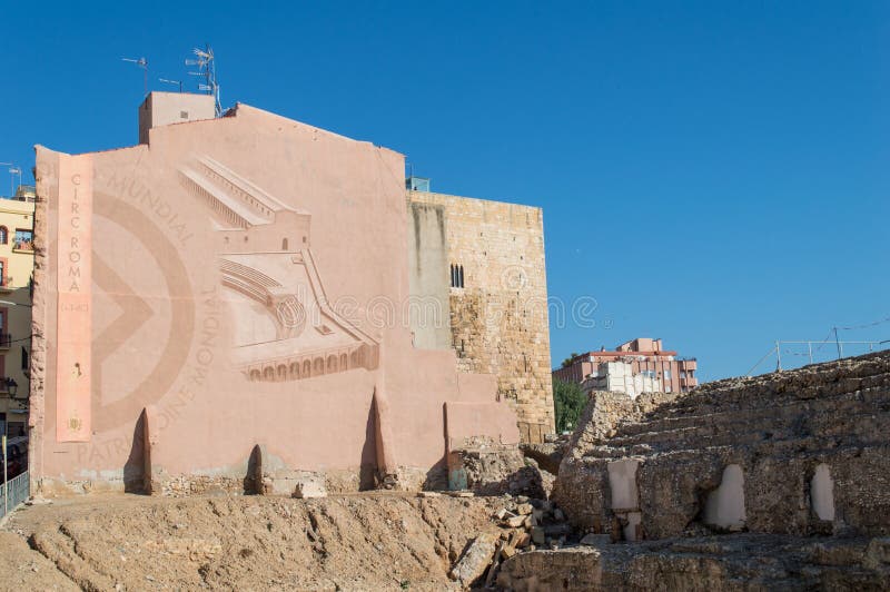 Tarragona s Roman circus stock image. Image of history 40175953
