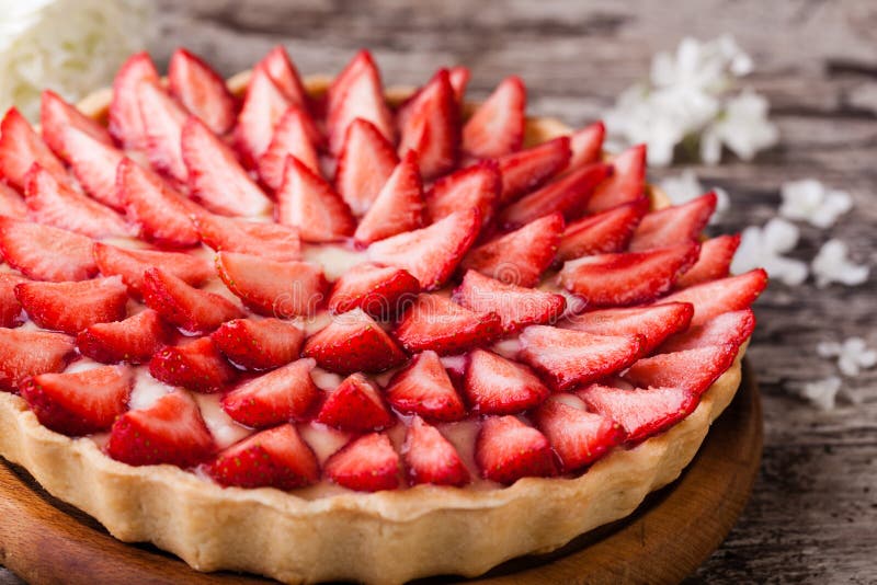 Tart with strawberries stock image. Image of pastry, cake 68838413