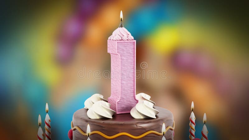 Número Uno En Forma De Vela Encendida De Cumpleaños. Ilustraciones svg,  vectoriales, clip art vectorizado libre de derechos. Image 88523713