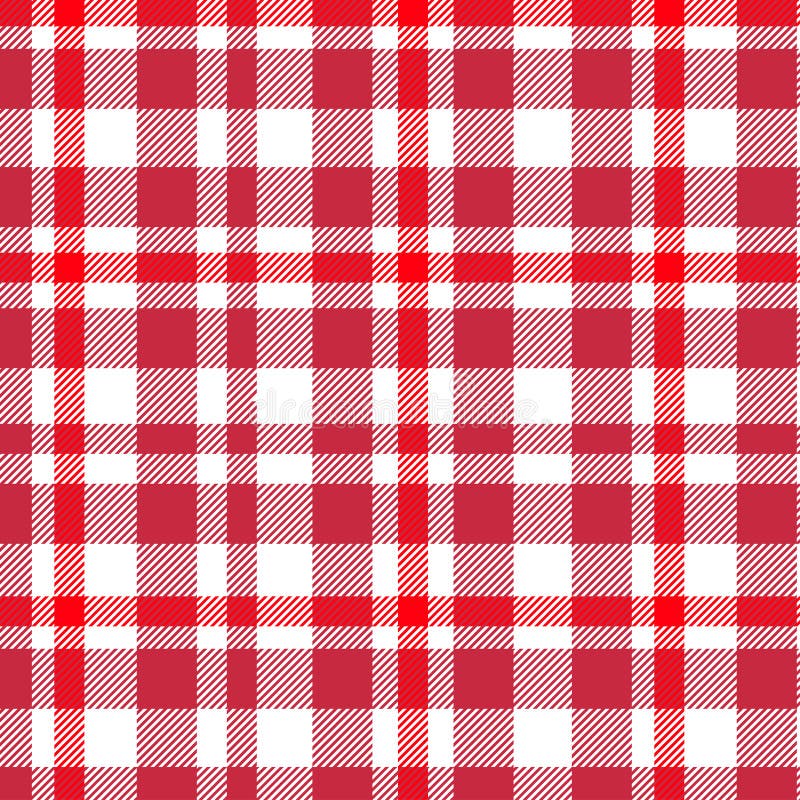 Red White Plaid Fabric Linen Red Checkered Background Texture Stock ...