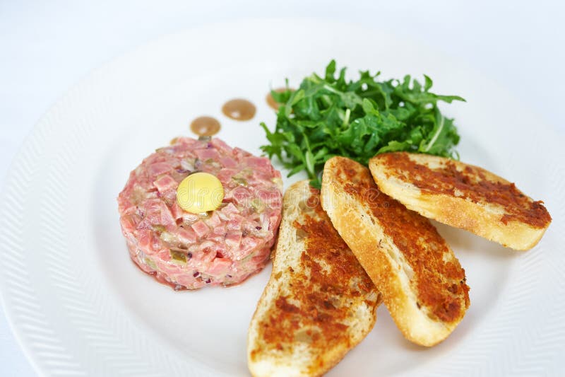 Tartare of veal stock photo. Image of pepper, salad, veal 65075414