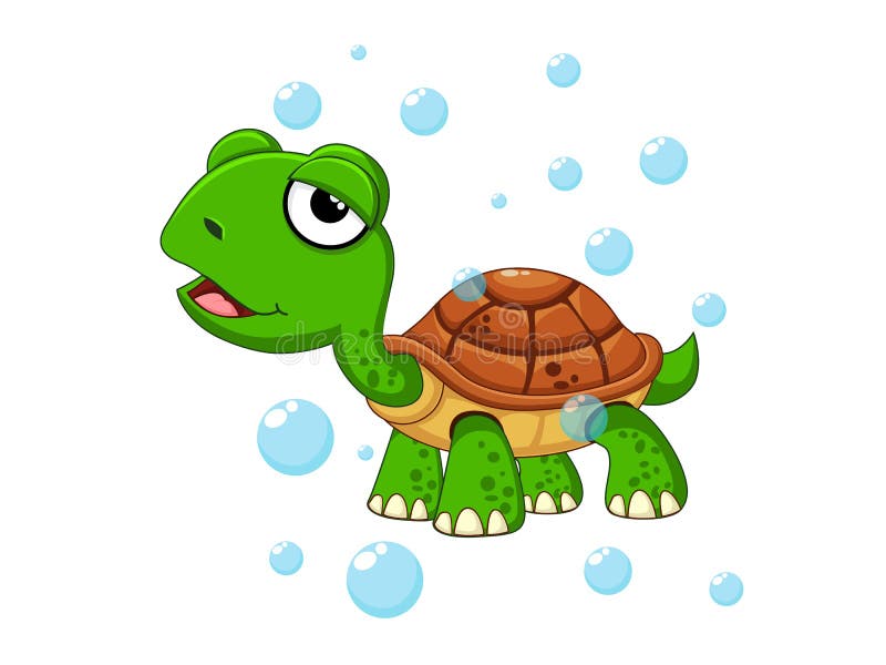 Tartaruga bonito dos desenhos animados do vetor isolada no fundo branco Ilustra??o do vetor do animal de mar ilustração stock Tartaruga bonito dos desenhos animados do vetor isolada no fundo branco Ilustra??o do vetor do animal de mar ilustração stock