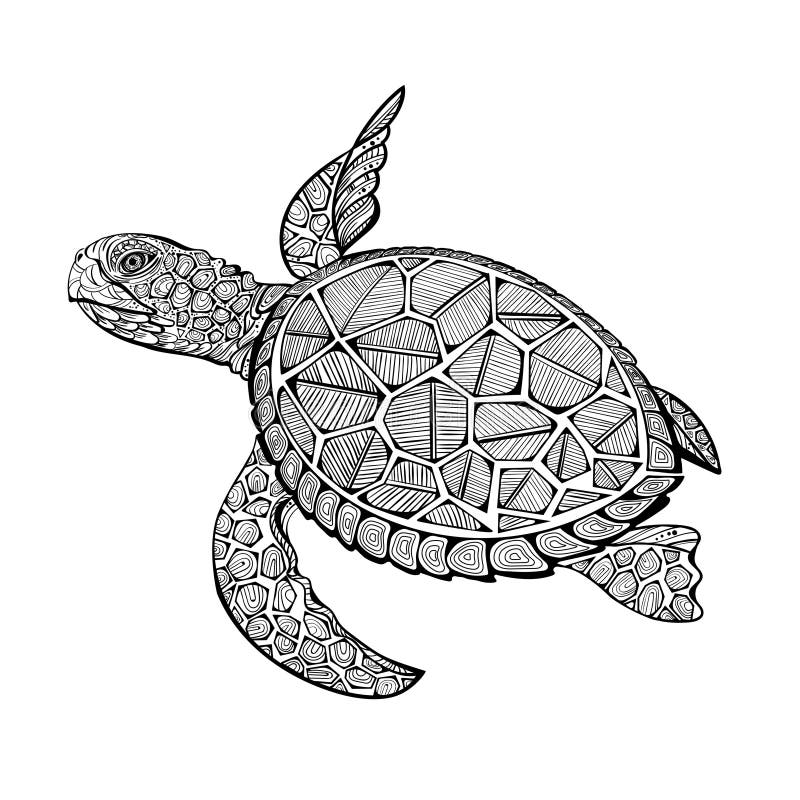 Tartaruga di mare di Tatoo illustrazione di stock Tartaruga di mare di Tatoo illustrazione di stock