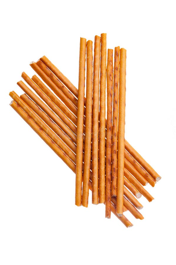 Tas des batons de pain salés d'isolement sur le fond blanc images stock Tas des batons de pain salés d'isolement sur le fond blanc images stock