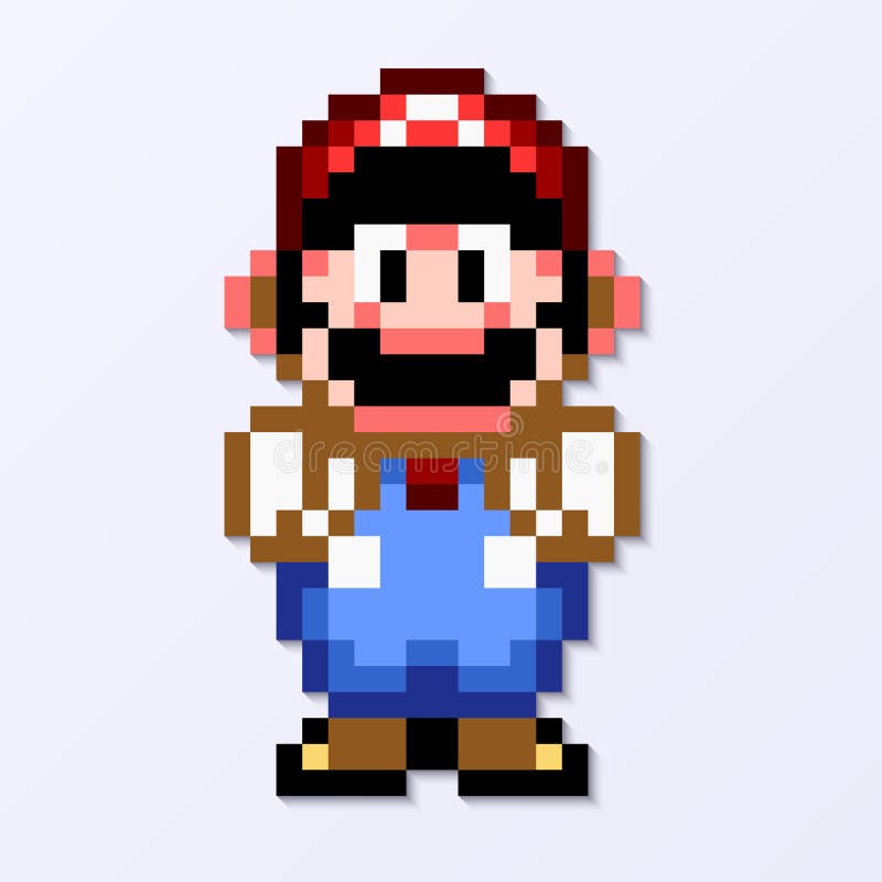 Mario at the End of Level, Art of Super Mario World Classic Video Game,  Pixel Design Vector Illustration Editorial Stock Image - Illustration of  editorial, gaming: 213002349