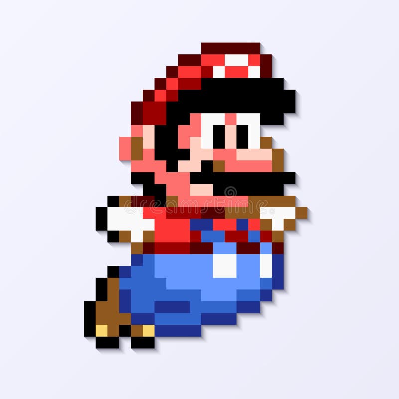 Set of Little Mario Moves, Art of Super Mario World Classic Video Game,  Pixel Design Vector Illustration Editorial Stock Image - Illustration of  motion, graphic: 213002304