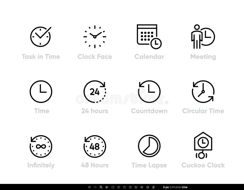 Calendar Icons On White Background Stock Vector Illustration Of