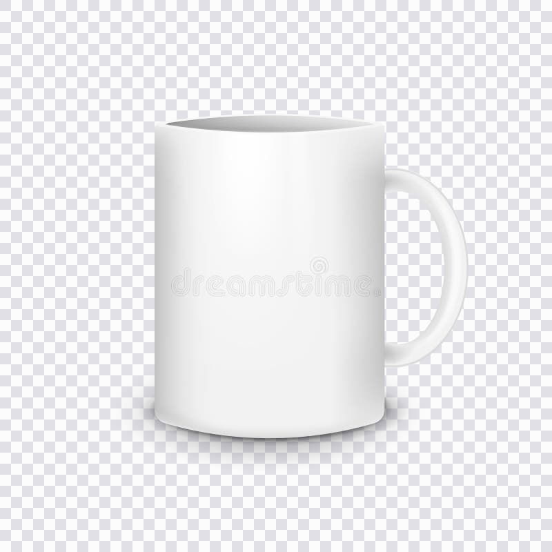 Tasse blanche blanc illustration de vecteur. Illustration du vide - 27492266