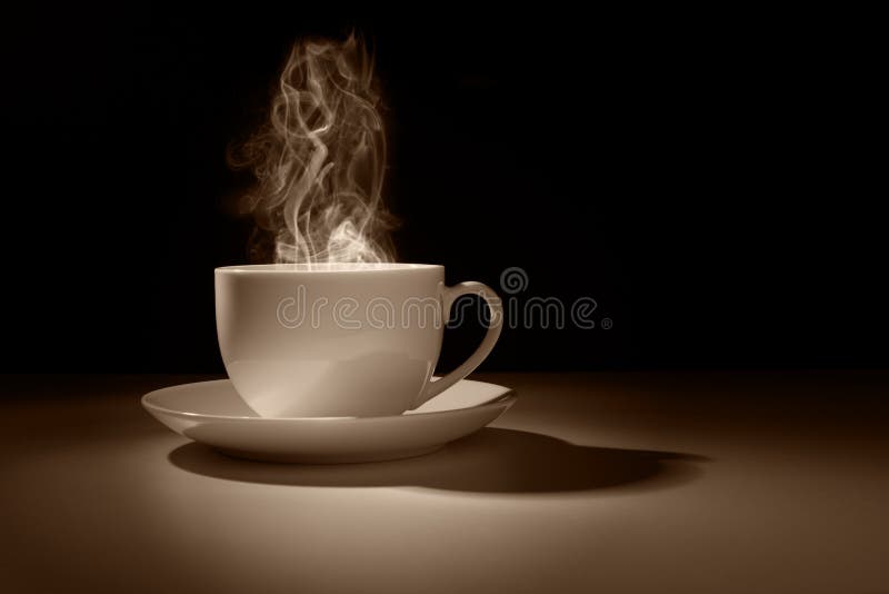 Tasse chaude de café ou de thé