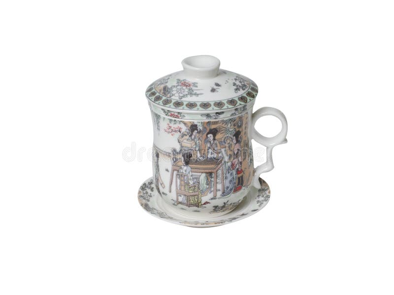 Antikes Porzellan Eingestellt In Moderne Art. Stockbild - Bild von