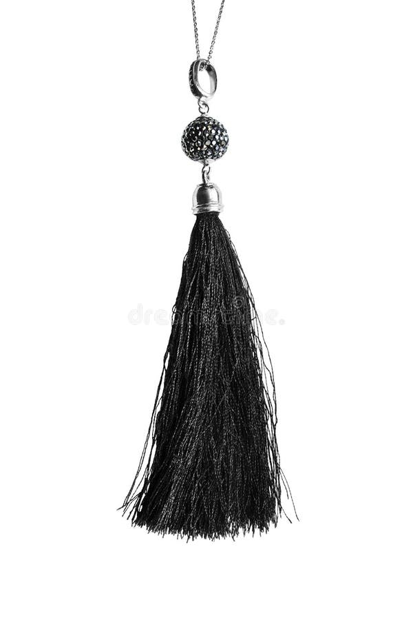 Tassel pendant isolated stock image. Image of silk, trinket - 88613565