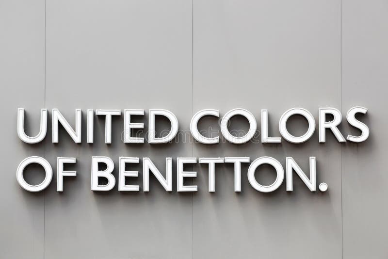 United Colors of Benetton Logo on a Wall Editorial Stock Photo - Image ...