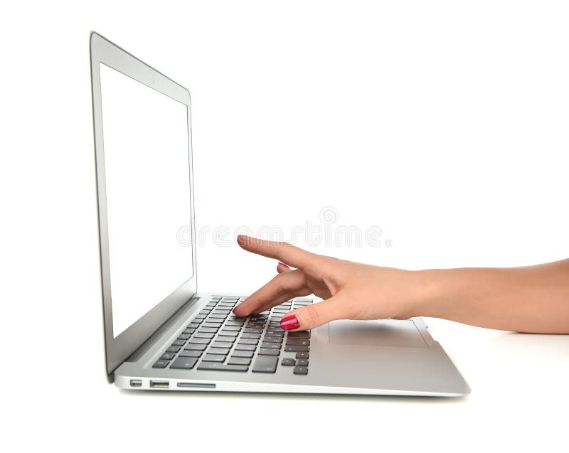 Tastarea manuală a laptopului tastatură cu spațiu alb gol royalty free stock image