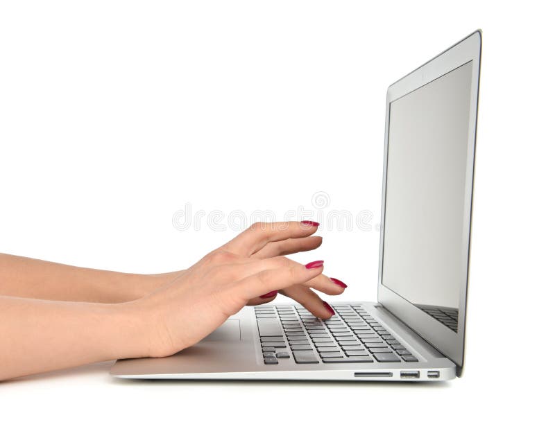 Tastarea manuală a laptopului tastatură cu spațiu de copiere gri sc stock photography