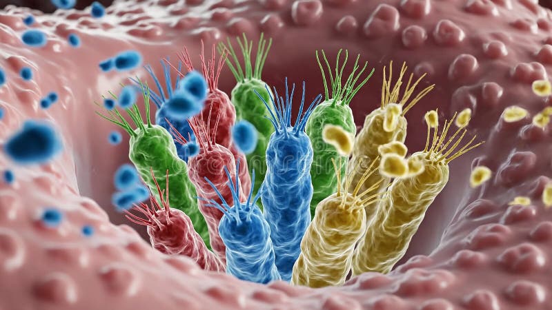 Microscopic View of Taste Buds vector illustration