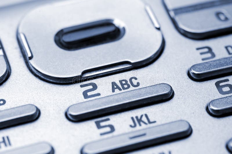 Detail shot of a cell phone keypad. Detail shot of a cell phone keypad