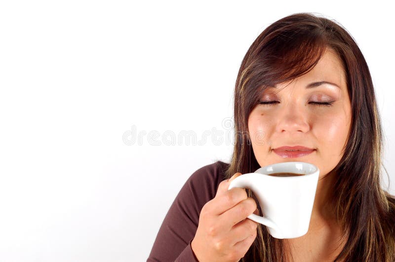 Tasting coffee