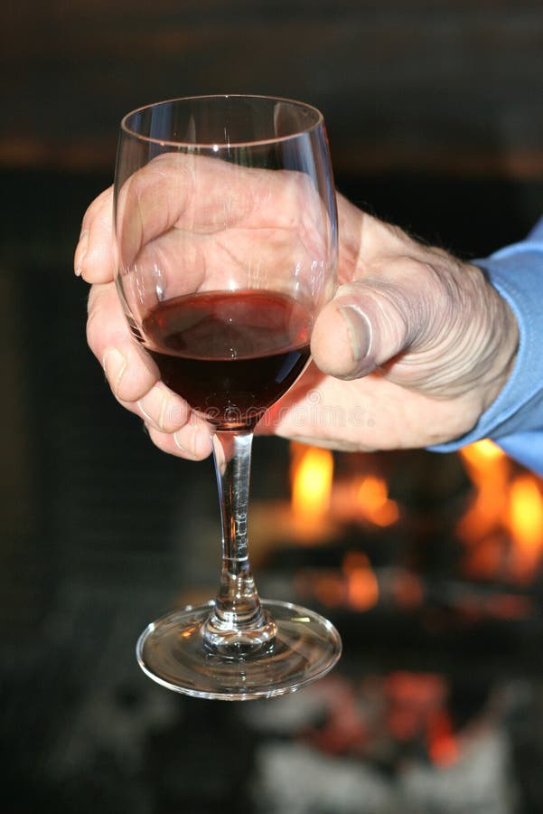 Tasting of a glass of wine