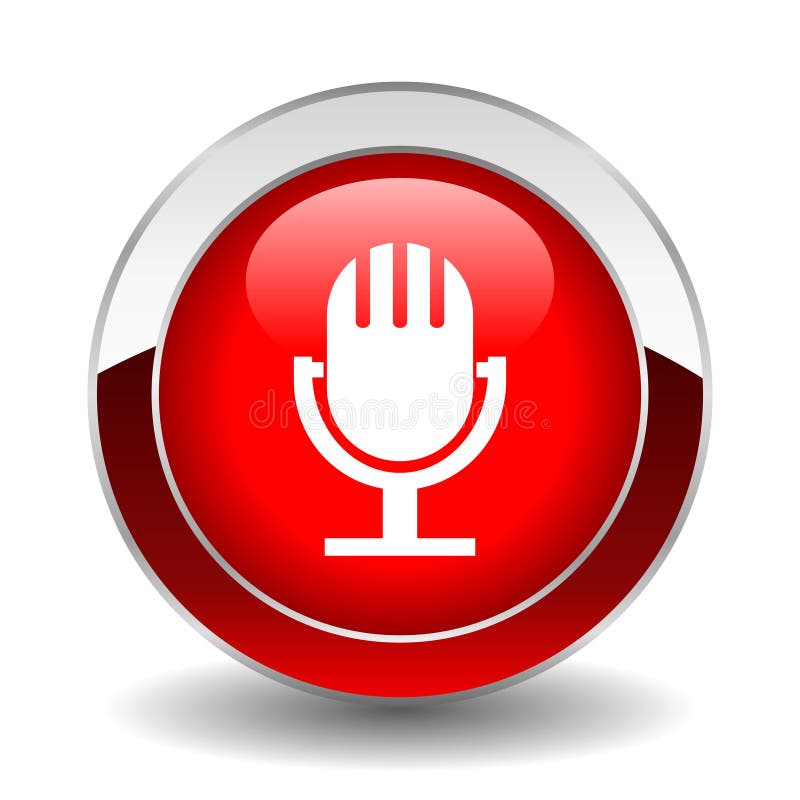 On air microphone glossy button. On air microphone glossy button