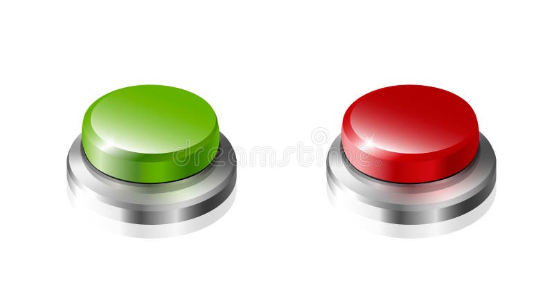 Tasto verde e rosso royalty illustrazione gratis Tasto verde e rosso royalty illustrazione gratis