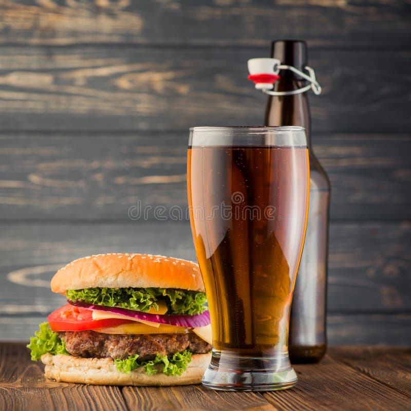 burger and beer