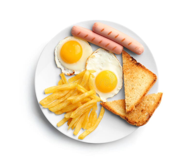 Tasty Breakfast with Fried Eggs Stock Image - Image of object