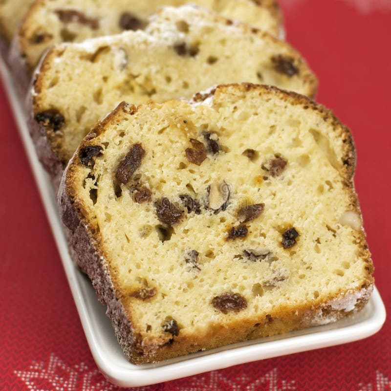 Holidays Cake with Raisins and Nuts Stock Photo Image of pastry