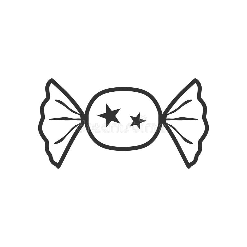Savory Candy Outline Flat Icon on White vector illustration Savory Candy Outline Flat Icon on White vector illustration