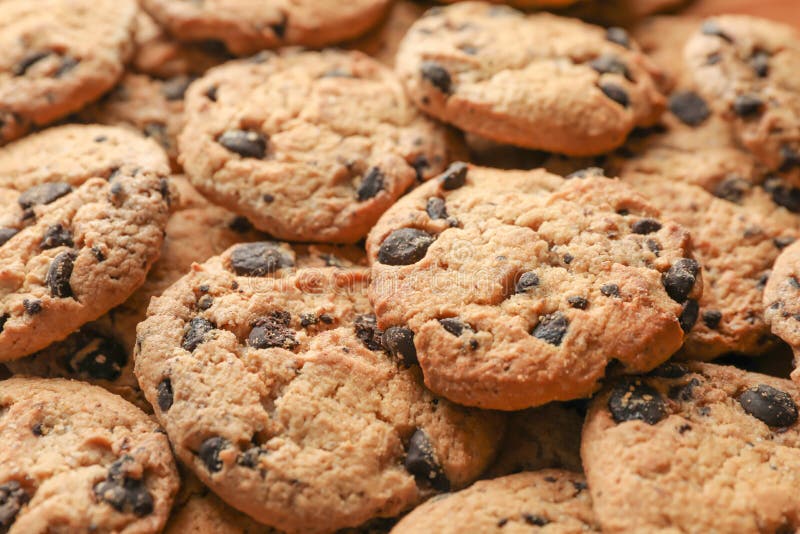Tasty Chocolate Chip Cookies Stock Photo Image of dessert, cookie