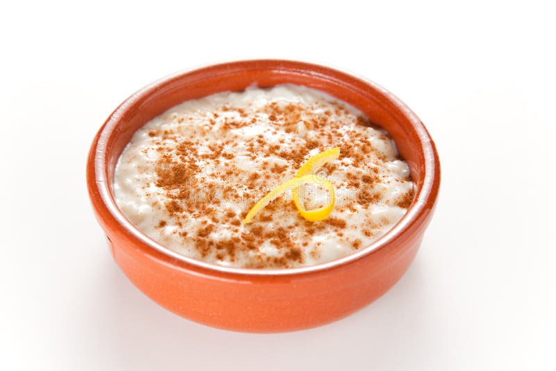 Tasty cinnamon rice pudding dessert