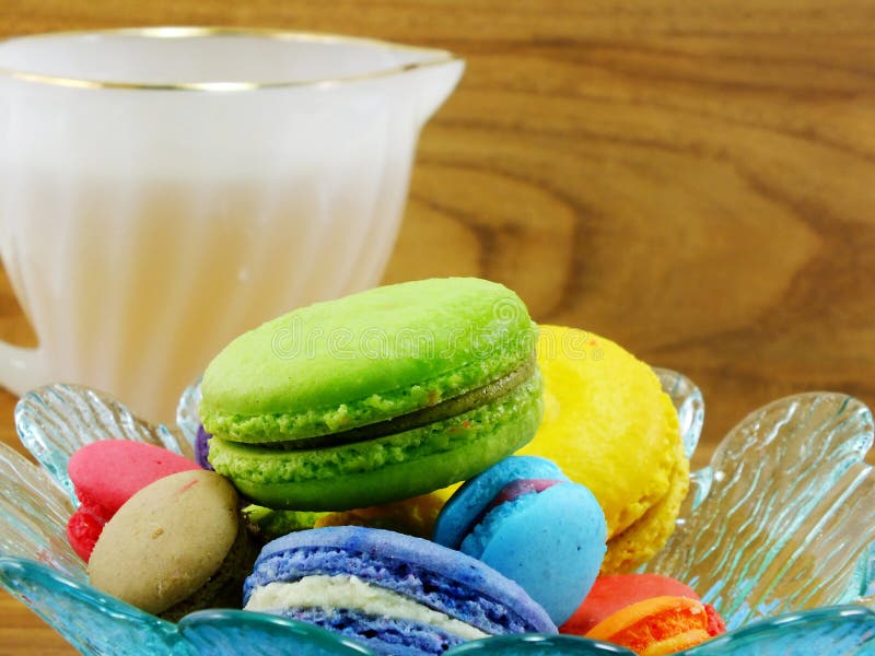 Tasty colorful macaroon variety closeup stock image Tasty colorful macaroon variety closeup stock image