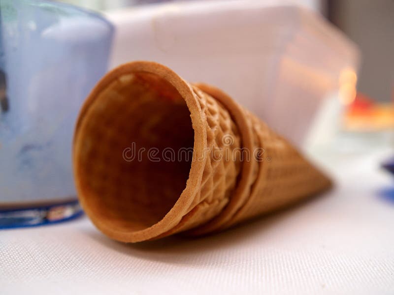 Tasty crispy ice cream cone stock images Tasty crispy ice cream cone stock images