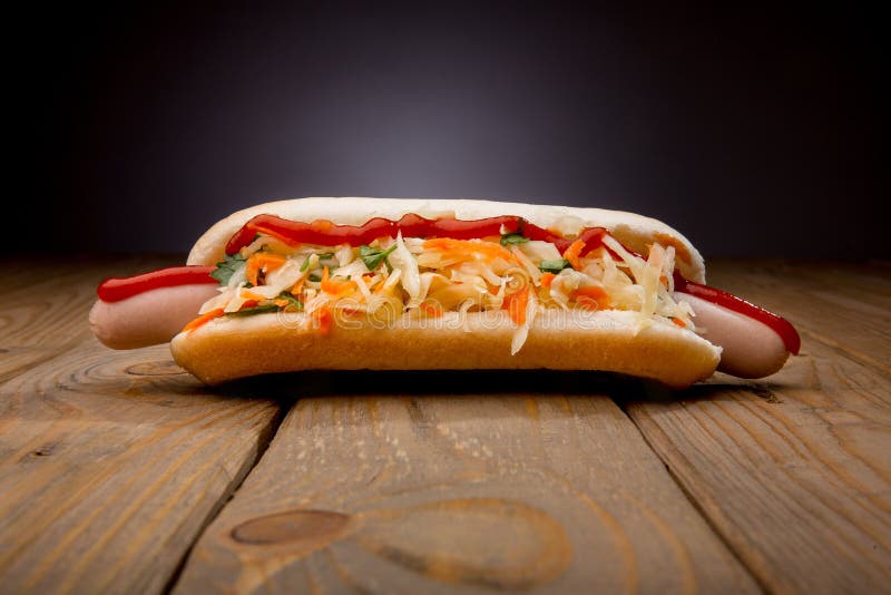 Tasty hotdog stock photo. Image of sausage, tasty, fatty 71470228