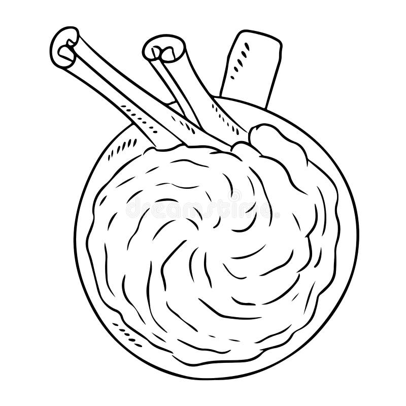 Tasty latte coffee drink with cinnamon cute cartoon doodle stock illustration